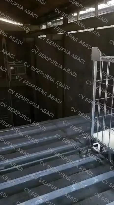 Detail keranjang galvanis yang sudah jadi